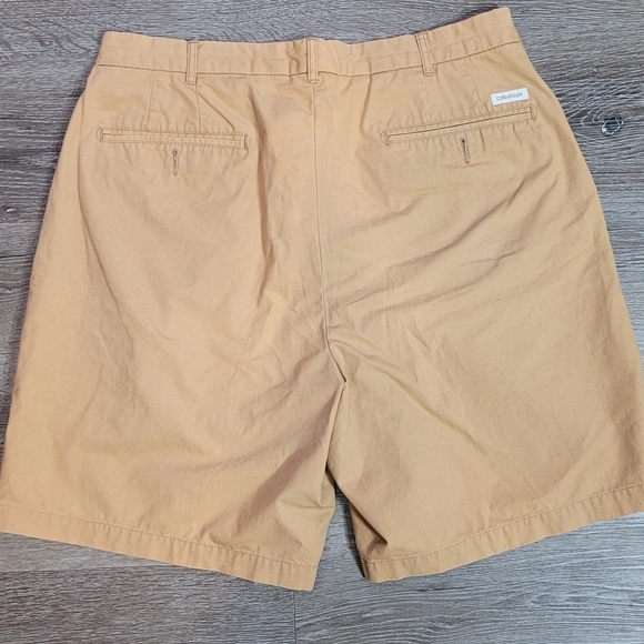 CREMIEUX Men's Tan Cotton Flat Front Causal Premium Shorts Size 36 - Picture 4 of 4